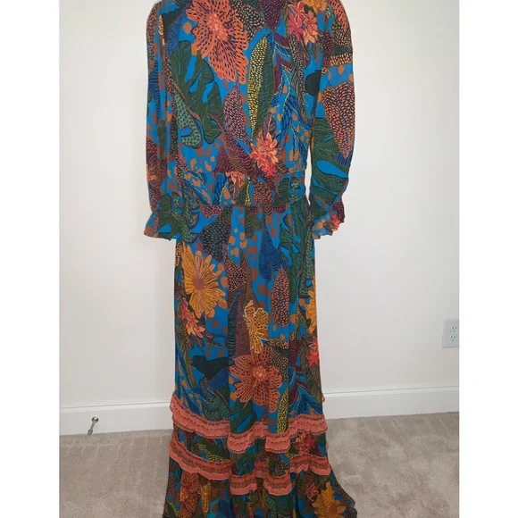 FARM RIO Puff Sleeve Maxi Dress - Picture 5 of 7